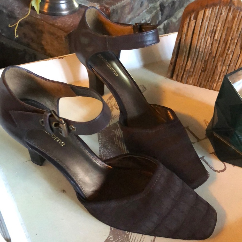 Liz Claiborne Geena ankle strap heel.